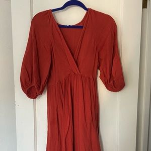 Madewell copper maxi dress size PS
